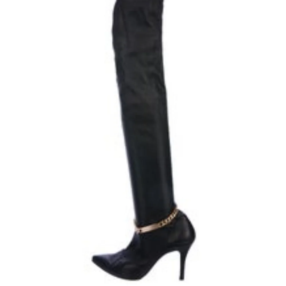 Thomas Wylde Over the Knee OTK Skull Accent Pointy Boots size 6